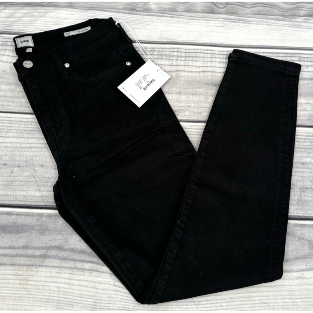 EDWIN PIXIE MID RISE STRETCH SKINNY JEANS - Women Size 29 - BLACK NEW WITH TAGS